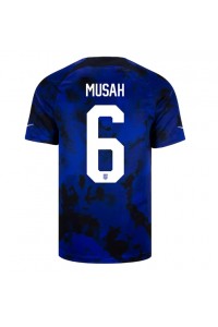 Yhdysvallat Yunus Musah #6 Jalkapallovaatteet Vieraspaita MM-kisat 2022 Lyhythihainen